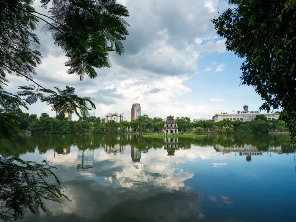 Hanói Vietname Lago Hoan Kiem em Hanoi