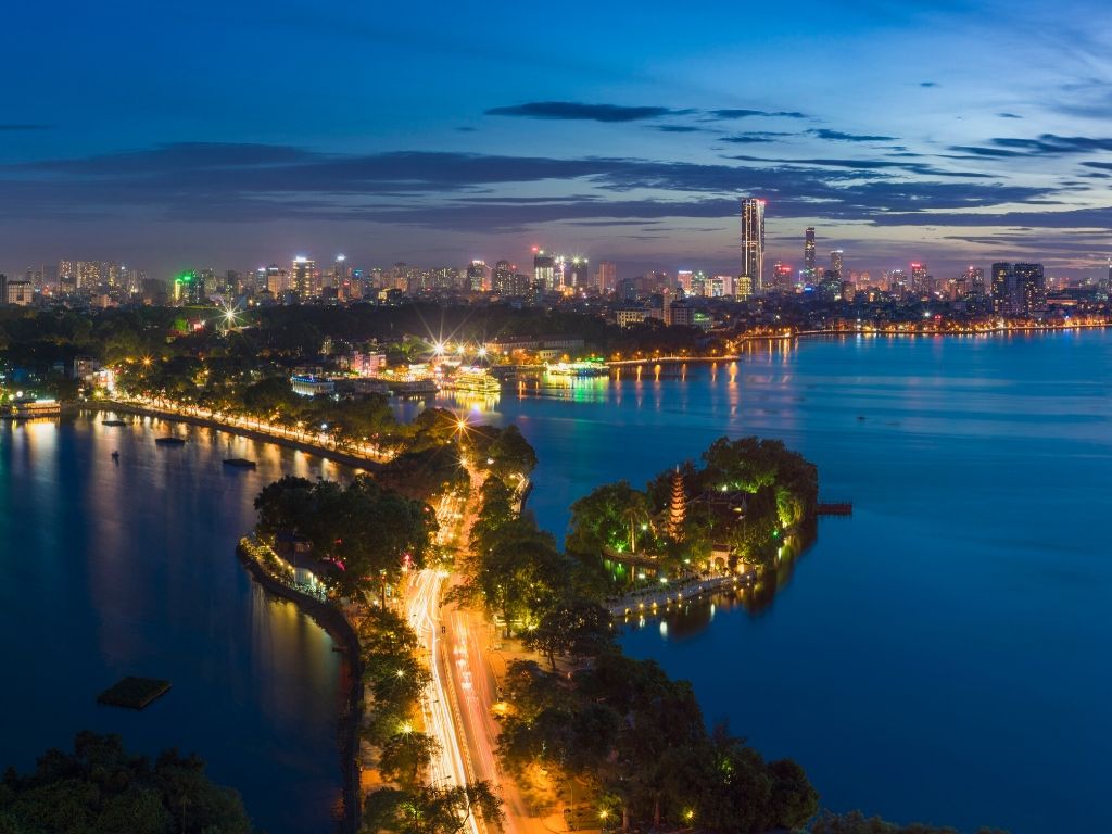 Lago Tay Ho em Hanoi